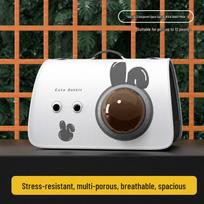 Nešiojama katės kuprinė su permatomu erdvės gaubtu kelionėms Breathable Cat Bag balta vidutinės spalvos