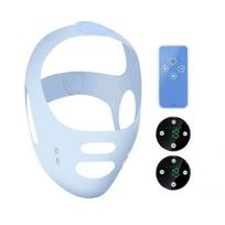 Electric Face Slimming Strap Shaping EMS Face Lifting V Face Device Skin Tightening Anti-Wrinkle Facial Massager mėlyna