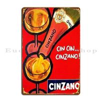 Vintažinis Cinzano likerio metalinis ženklas Plakatas Baro Tapyba Sienų Dekoracija Individuali Sienų Dekoras Skardos Ženklas Plakatas 20x30cm black