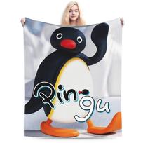 Noot Pingu Vilnos Antklodės Pingvinų Animacinių Filmukų Antklodės Lovai, Sofai Itin Minkštos Lovos Antklodės 30x40in
