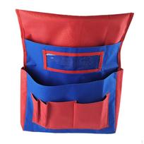 Chair Back Storage Pocket Organizer with Slot Multiple Pockets Red Blue