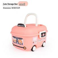 Children's Mini Pull-Along Suitcase: Dustproof Storage Box for Toys and Snacks