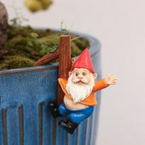 Funny Garden Gnome Statue Flower Pot Hugger, Gnome Figurine Resin Sculpture Outdoor Decor Patio Lawn Fence Plant Pot Ornaments įvairiaspalvis