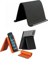Lankstus sulankstomas silikoninis telefono stovas su aliuminiu, reguliuojamas neslystantis daugiafunkcis laikiklis telefonui, planšetiniam kompiuteriui, nešiojamajam kompiuteriui juoda