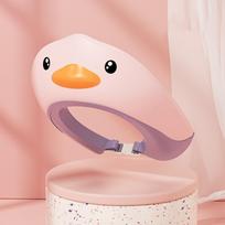 Children's Baby Bath Shower Cap Shampoo Bath Cap Adjustable Cap Waterproof Eye Protection Earmuff Headgear Shampoo Cap rožinė