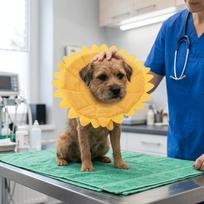 Adjustable Fit Sunflower Collar Soft Foam Anti-Lick Neck Ring  Grooming Period Use S