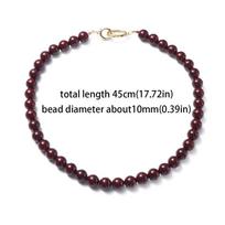 Light Luxury Agate Choker Vermilion Red Beaded Clavicular Chain  Wedding raudona