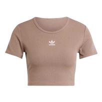 Adidas Originals Essentials Brand Logo Skin-Friendly Comfortable Short Sleeve T-Shirt Women T-Shirts Brown JC9030 L