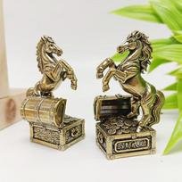 1Pcs Brass Miniature Horse Figurine Feng Shui Zodiac Decorative Craft Home Office Accessory Gift