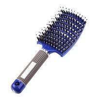Kids' Hair Scalp Massage Brush Girls' Detangling Hairbrush Nylon Bristles for Wet Curly Hair Ideal Styling Tool Salon Home Use mėlyna