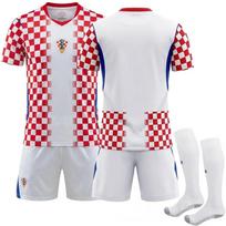 2026 m. FIFA pasaulio čempionato Kroatijos namų sportinio treniruočių džersio rinkinys su kojinėmis paaugliams, vaikams, suaugusiems, individualus pavadinimas, futbolo komplektai 16
