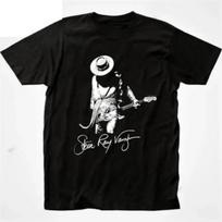 Vyras Moteris Marškinėliai Stevie Ray Vaughan Gitara Bliuzo Roko Legenda SRV Unisex Apvalus Kaklas Madingi Grafiniai Marškinėliai Vyrams Gatvės Apranga S juoda
