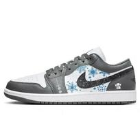 Jordan Air Jordan 1 Frozen, Winter Good Luck Slip Resistant Abrasion Resistant Low top Vintage Basketball Shoes Unisex 553558-152(Team56-) 44