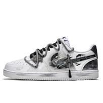 Nike Court Vision 1 Quick Dry Impact Resistance Low top Skateboard Shoes Men's Black White DH2987-101(Team177-) 40.5