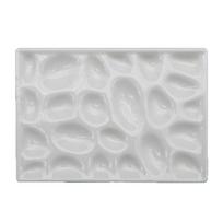 Multi Compartment Ceramic Paint Palette Professional Travel Painting Tray  Student smėlis