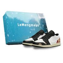 Jordan Air Jordan 1 Lemon Joy Low top Vintage Basketball Shoes Unisex Black Red 553558-040(Team399-S-BOX) 45