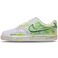 Nike Court Vision Low Slip Resistant Abrasion Resistant Low top Skateboard Shoes Women's Green FV9952-104(TeamF-) 36.5
