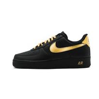 Nike Air Force 1 Black Warrior, Starlight Atsparūs dilimui Žemi Kateboardo Batai Unisex Juodi Auksiniai CW2288-001(Team830-) 35.5