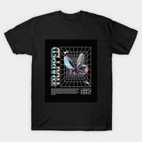 Men Black Print T-shirt Y2K No-Cut Transfer Paper Print Cotton Tshirt XL juoda