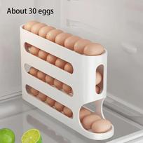 1PC 4 Layers Automatic Rolling Egg Holder Rack Fridge Egg Storage Box Container Kitchen Refrigerator Egg Dispenser Fridge Organizer balta