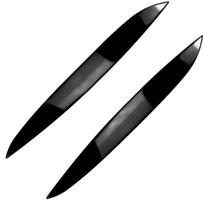 2PCS Front Headlight Eyebrow Eyelid Cover Trim Gloss Black/Carbon Fiber ABS For VW Golf MK4 1997 1998 1999 2000 2001 2002 2003