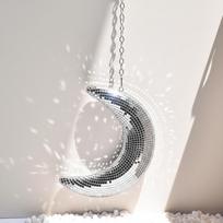 Moon Shaped Disco Ball Home Decor Hanging Ornament Reflective Moon Pendant Reflective Bar Decoration Stage Mirror Balls Party sidabras