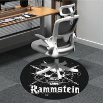 1pc Rammstein Metal Death Office Round Area Rug, Indoor Mat Suitable For Office, Under Office Chairs Bedroom Living Room Home Decor, Room Deco107 80cm by 80cm