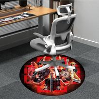 1pc Rammstein Music Office Round Area Rug, Indoor Mat Suitable For Office, Under Office Chairs Bedroom Living Room Home Decor, Room Deco146 80cm by 80cm