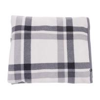 USB-Powered Red Plaid Heating Shawl Blanket pilka ir balta spalva