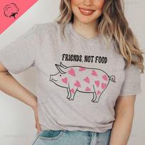 Gyvūnų Teisių Unisex Veganinis Marškinėlis Draugai Ne Maistas Veganinis Marškinėlis Vegetariškas Marškinėlis Harajuku Gatvės Drabužiai Medvilninė Maikutė Dropshipping S
