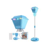 Adjustable Height Basketball Hoop Set with LED Light Indoor Outdoor Portable Sports Toy for Kids Teenagers Adults One Size mėlyna