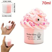 Fluffy Two-Tone Butter Slime Super Soft Clay Stretchy Non-sticky Party Favors Slime Charms Toys  Playsetss Education Birthday Gift Presents