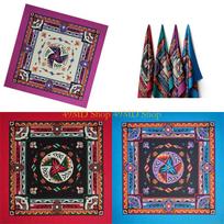 49MD Colorful Bandana Handkerchief Street Dance Squared Breathable Headscarf for Daily Use raudona