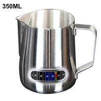 Temperature Sense Milk Frothing Pitcher Large Capacity Stainless Steel Food-grade Milk Latte Cup for Bakery 350ml