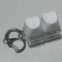 New 2Keys Keycap Pinch Finger Keyboard DIY Fidget Keychain Mechanical Relief Stress Pinch