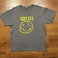 Vintage Nirvana T Shirt Mens L Gray Smiley Face 1992 Anvil Kurt Cobain Punk VTG S