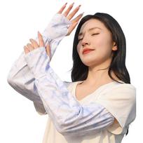 Fashion UV Solar Ice Anti-sunburn Sleeve Long Loose Driving Sleeve Sun Protection Cycling Sleeves mėlyna