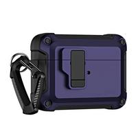Etui Pancerne Pokrowiec Na Słuchawki Airpods 4 Z Karabińczykiem - Fioletowe