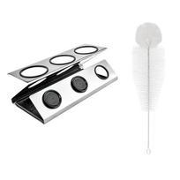 Silver Soda Bottle Drain Rack 3-hole Bottle Drying Rack Soda Bottle Placement Rack  Living Room sidabras