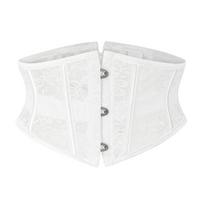 16cm Itin plonas nėriniuotas permatomas juosmens korsetas Lolita XL balta
