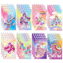 8pcs Roller Skate Spiral Notebook Mini Pocket Journal Tear-Off Notepad Portable Student School Office Supplies