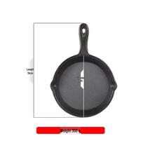 Non-stick Cast Iron Frying Pan: Flat Bottom, No Coating, Oven-Safe for Pizza & Steak