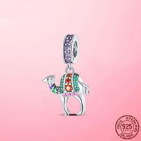 Silver Charm 925 Sterling Silver Camel Llama Desert Ship Pendant Charms Fit Original Fashion Bracelet Necklace CZ Pave Jewelry