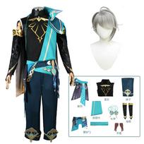 Žaidimas   Sumeru Al Haitham Cosplay Kostiumas AlHaitham Perukas Vyriška Uniforma Helovinas Alhaitham Apranga L-(Full set+wig) black