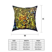 Gustav Klimt The Tree Of Life Fine Art Throw Pillow Cover Polyester Cushions for Sofa Fashion Cushion Covers 30x30cm juoda