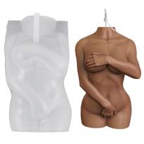 3D Body Candle Mold Silicone Wax Mould Male and Female Design Art Fragrance Candle Making Soap Chocolate Cake Decorating KTY Female white