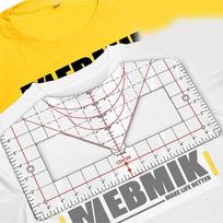 Portable All-in-ONE T-shirt Ruler Guide Acrylic Universal T-shirt Measurement Tool Durable Clothes Ruler