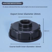 IBC konteinerio adapteris S60 x 1/2  3/4' 1  1.5 2  63/75/80/100mm sriegio jungtis Tonos statinės jungtis 1000 litrų IBC konteinerio jungtis