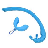 Silicone Snorkel Tube Roll Up Snorkel with Storage Case Wet Breathing Tube Flexible Foldable Snorkel for Scuba Diving mėlyna