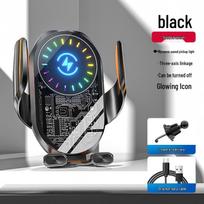 Magic Clip A5E: Three-Axis Transparent Wireless Charger & Phone Mount with Luminous Logo